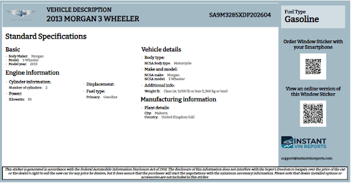 How to Read a Morgan Window Sticker?