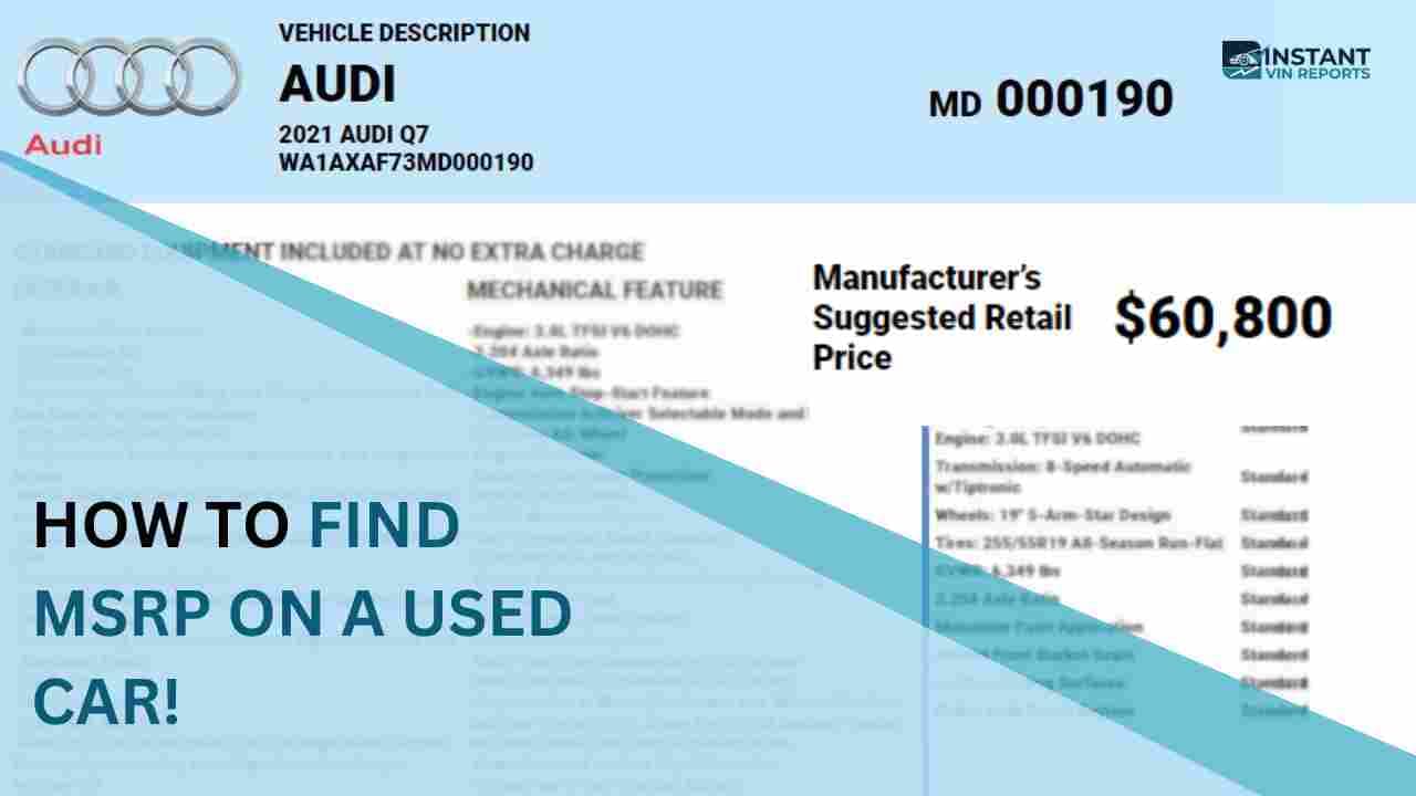 How to Find MSRP on a Used Car