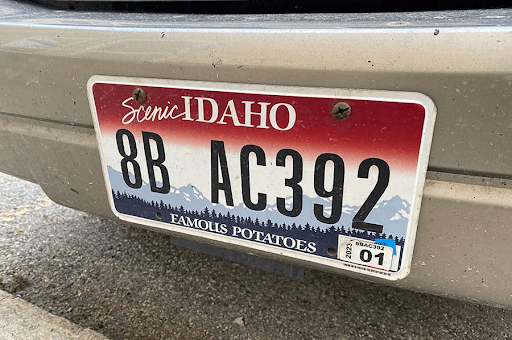 License Plate Design and Format in Idaho