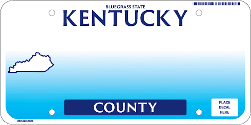Kentucky License Plate Design and Format