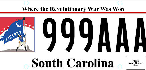 South Carolina License Plate Design and Format
