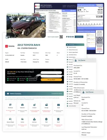 Vehicle history reports