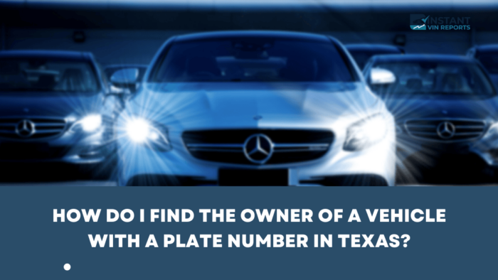 find the owner of a vehicle with a plate number in Texas