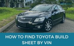 How to Find Toyota Build Sheet By VIN