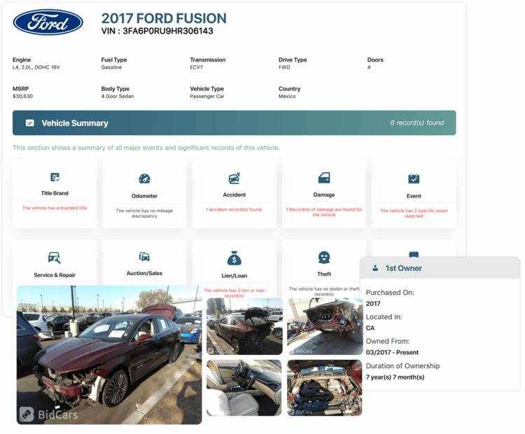 Get Instant VIN Reports