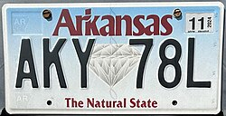 Arkansas License Plate Design and Format