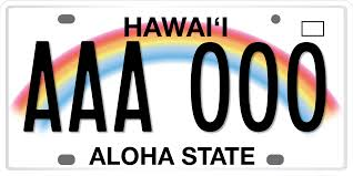 Hawaii License Plate Design and Format