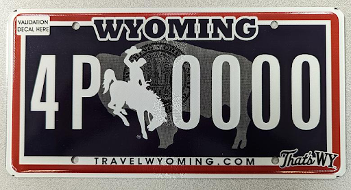 License Plate Design and Format in Wyoming