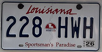 Louisiana License Plate Design and Format