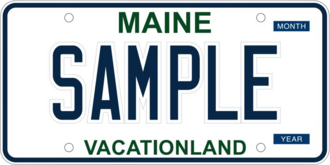 Maine License Plate Design and Format