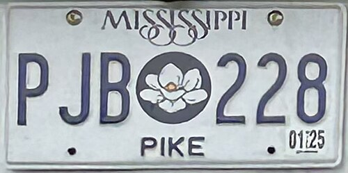 Mississippi License Plate Design and Format