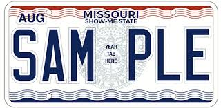 Missouri License Plate Design and Format