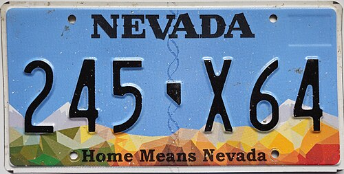 Nevada License Plate Design and Format
