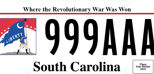 South Carolina License Plate Design and Format