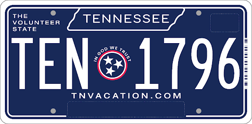 Tennessee License Plate Design and Format