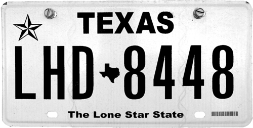 Texas License Plate Design and Format