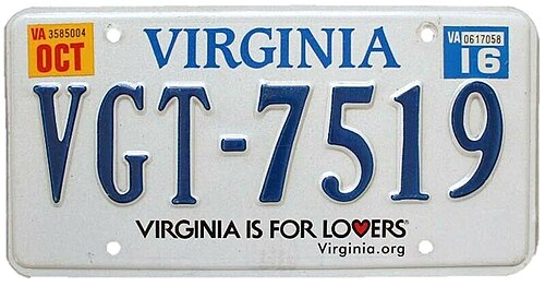 Virginia License Plate Design and Format