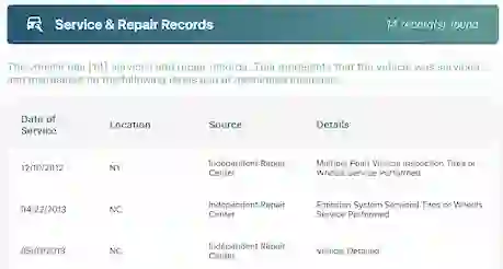 Service and Repair Records